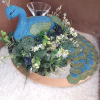 سینی و دسته گل حنا