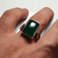 عقیق سبز طبیعی دستساز