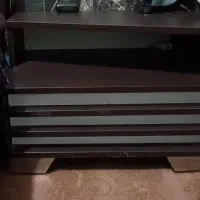 تخت دونفره بدون تشک با آینه و دراور وی جا کفشی