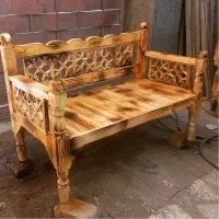 مبل سه نفره چوبی(تولیدی)|مبلمان خانگی و میز عسلی|یزد, |دیوار