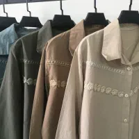 مانتو لینن گلدوزی شده بدون آبرفت و رنگرفت|لباس|اصفهان, کوی امیریه|دیوار