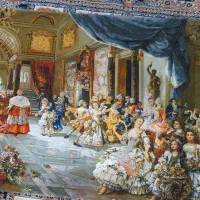 تابلو فرش دست باف مهمونی پاپ