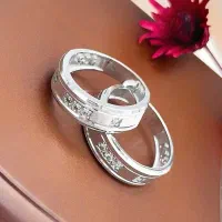 ست حلقه جواهر تمام نقره مدل آینه ای نگینی لوکس|بدلیجات|تبریز, |دیوار