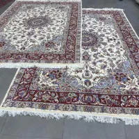 فرش دستباف (بساک)جفت ۶ متری ۵ رنگ ابریشم|فرش|مشکیندشت, |دیوار