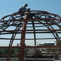 جوشکاری و ساخت اسکلت فلزی ساخت پله مدرن پله گرد