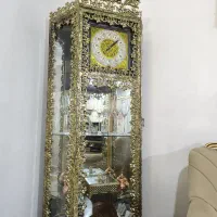 آینه و شمعدان برنجی بوفه ساعت دار برنجی|بوفه، ویترین، کنسول|قیدار, |دیوار