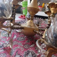 لوستر قدیمی برنجی ...|لوستر و چراغ آویز|مشهد, توس (بلوار توس)|دیوار