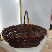 سبد چوبی حصیری خنچه حکاکی کدو هنودانه|صنایع دستی و سایر لوازم تزئینی|مشهد, ولیعصر (شهرک غرب)|دیوار