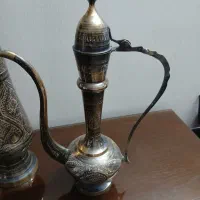 گلدان و گلاب پاش برنجی. چرخ گوشت ناسیونال|کلکسیون اشیاء عتیقه|مشهد, عامل|دیوار