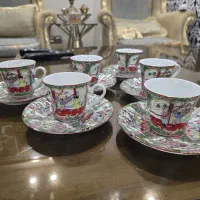 فنجان نعلبکی گل و مرغی عتیقه|کلکسیون اشیاء عتیقه|تهران, سردارجنگل|دیوار