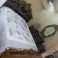 تخت با تشک ومیز اینه چوب راش|تخت و سرویس خواب|لنگرود, |دیوار