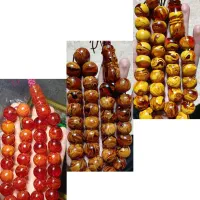 ۳عدد تسبیح کهربا ۲۶۰گرمی کهنه آلمانی با عطر شدید