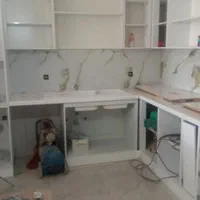 نصب سقف کاذب pvc قرنیز پارکت دیوار پوش ماربل ترمو|خدمات پیشه و مهارت|اصفهان, ملکشهر|دیوار