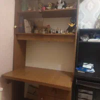 کتابخانه چوبی شیشه ای mdf