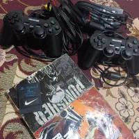 ps2 همراه دو دسته بدون لنز