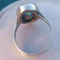 انگشتر فیروزه ای نقره زنانه