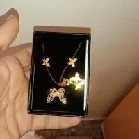 ست گردنبند گوشوار و انگشتر طلای روس