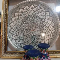 بشقاب وجام نقره و مسکوب باقدمت وکاردست