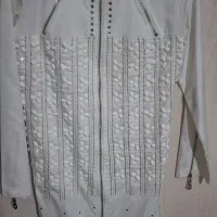 مانتوی مجلسی سنگ دوزی شده وپافر