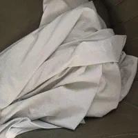 ۴ متر پارچه لمه کشی رنگ نقره ای