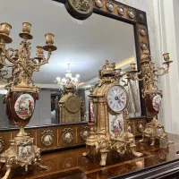 ساعت شمعدان لمونژ برنز عتیقه انتیک|صنایع دستی و سایر لوازم تزئینی|تهران, نیروی هوایی (پیروزی)|دیوار