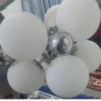 لوستر ۸ حباب مدرن فلزی