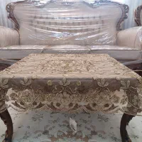 رومیزی تک مربع و کاردست