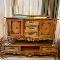 آینه کنسول پذیرایی چوبی‌ومیزتیوی چوبی