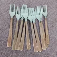 قاشق و چنگال مسی قدیمی