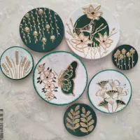 دیوارکوب های سفالی تابلو نقاشی سه تیکه ماه