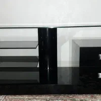 میز تلویزیون شیشه ای،با ضخامت پنج میل،جنس شیشه ترک