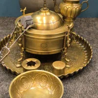 منقل برنجی ست کامل با تخفیف ویژه|کلکسیون اشیاء عتیقه|تهران, هرندی|دیوار