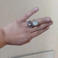 دو عد انگشتر نقره تاج فروهر یاقوت و شب چراغ|جواهرات|نسیم‌شهر, |دیوار