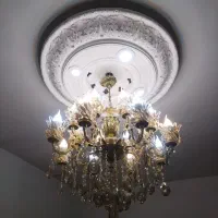 لوستر برنز 16 شعله|لوستر و چراغ آویز|هشتگرد, شهرک وحدت|دیوار