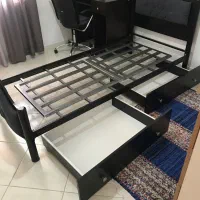 تختخواب یک نفره فلزی|تخت و سرویس خواب|تهران, مینی‌سیتی (شهرک نفت)|دیوار