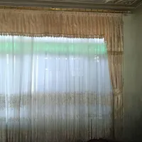 پرده سلطنتی ۸متری، حریر طلایی و ساتن دالبوردار