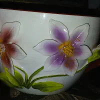 گلدان سرامیکی بزرگ  طرح فنجان