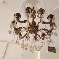 لوستر برنزی ۶شاخه ۱۲شعله شرکتی|لوستر و چراغ آویز|اسلام‌شهر, مظفریه|دیوار