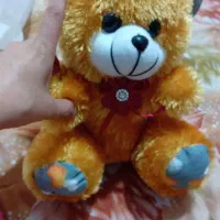 خرس.  نی نی زیبا با کالسکه