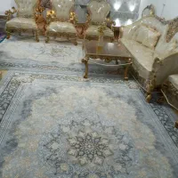 دو عدد فرش ۹ متری جدید نقره ای|فرش|ایلام, |دیوار