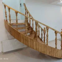 کف پله چوبی نرده چوبی با کیفیت|خدمات پیشه و مهارت|رشت, اسماعیل آباد|دیوار