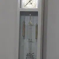 ساعت ایستاده سفید طلایی