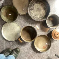 خرید یا تعویض ظروف مس قدیمی|کلکسیون اشیاء عتیقه|خمام, |دیوار