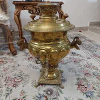 سماور ذغالی برنجی قدیمی ۶ لیتری نونو