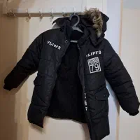 کاپشن پسرانه کلاه دار داخل پشم زیپ سالم