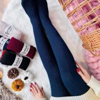 بافندگی جوراب شلواری گندمی و ساده زنانه