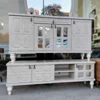 آینه کنسول با میز تلویزیون مدل مارال صفحه دوبل|بوفه، ویترین، کنسول|اردبیل, |دیوار