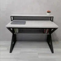 میز تحریر کتابخانه دار چوبی فلزی