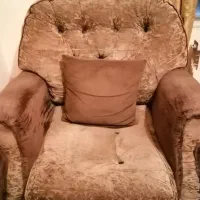 دو عدد مبل راحتی پارچه ترک