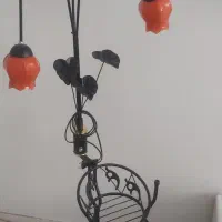 آباژور کاملا سالم میز تلفن وزیرش جا گلدانی|چراغ خواب و آباژور|ارومیه, |دیوار